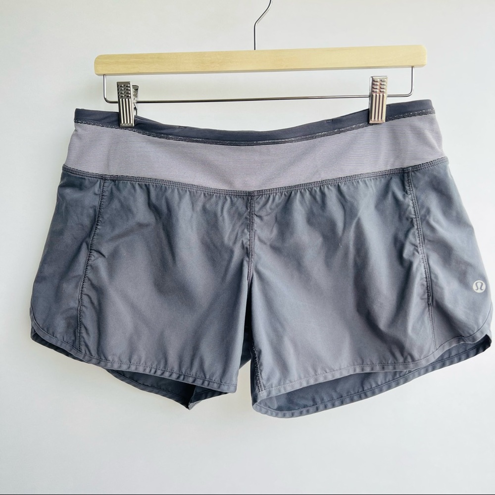 Lululemon speed shorts in gray color